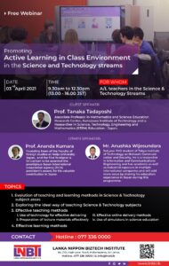 Promoting Active Learning in Class Environment in the Science and Technology streams 2021