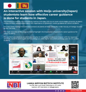 An Interactive session with Meijo University (Japan) students to learn how effective career guidance is done for students in Japan 2021