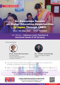 The Awareness Session on higher education opportunities in Japan through the LNBTI