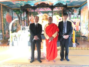 Mr. Koga Michio & Mr Ikura Kazuaki met Ven Banagala Upathissa Thero